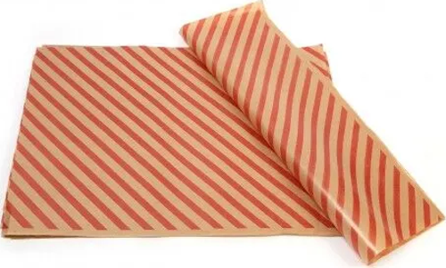 KIRMIZI ÇİZGİ BASKILI 40GR İTHAL ŞAMUA KRAFT AMBALAJ KAĞIDI 70X100CM 5 kg
