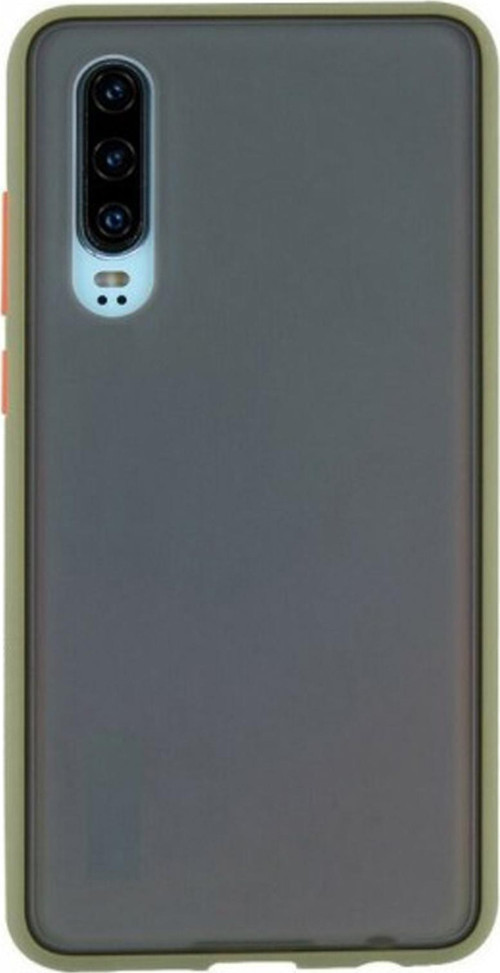 Samsung A30S Kılıf Silikon Kenarlı Düğmeleri Renkli Mat Arka Kapak - Koyu Yeşil