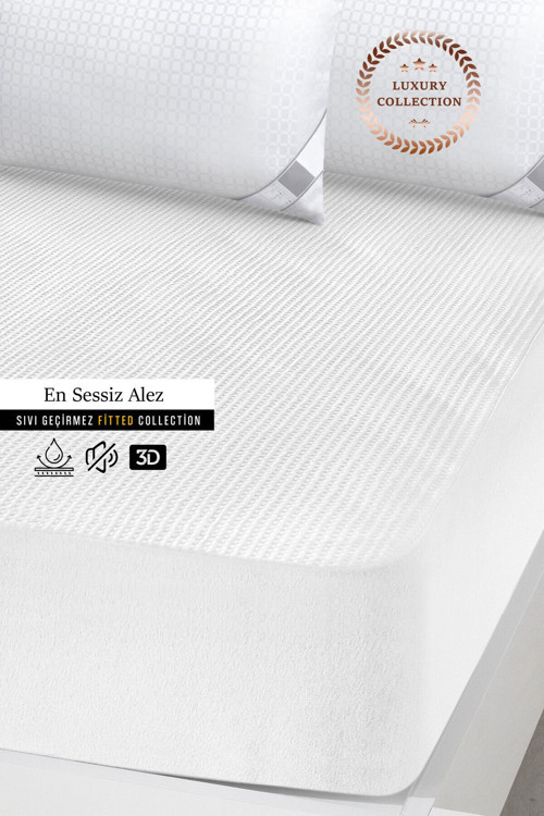 Premium Sıvı Su Geçirmez Fitted Full Kenar Tek Kişilik Çift Kişilik Sessiz Yatak Koruyucu Alez