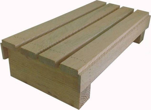 9 cm Yükseklikte Doğal Ahşaptan Ev Içi Kullanıma Uygun Kaymaz Tabanlı Step Tahtası 25 cm x 50 cm