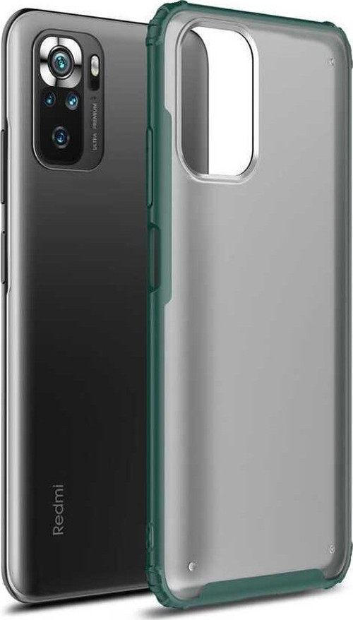 Xiaomi Redmi Note 10 Kılıf Renkli Silikon Kenarlı Köşe Korumalı Private Kapak - Yeşil