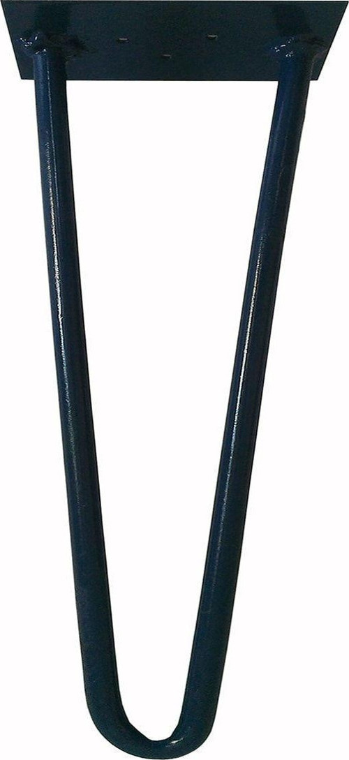 60 cm Mavi Renk Rustik Tarz V Model Has Demir Firkete Masa Sehpa Ayağı