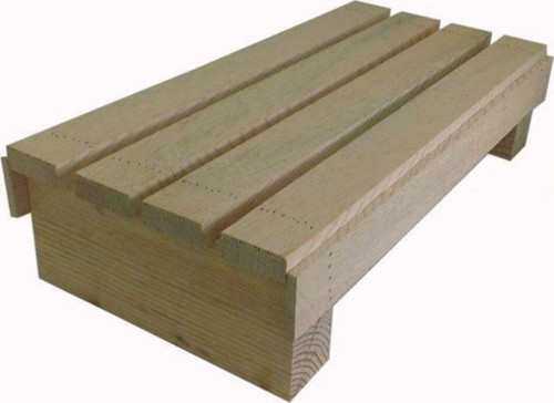 8 cm Yükseklikte Doğal Ahşaptan Ev Içi Kullanıma Uygun Kaymaz Tabanlı Step Tahtası 25 cm x 50 cm