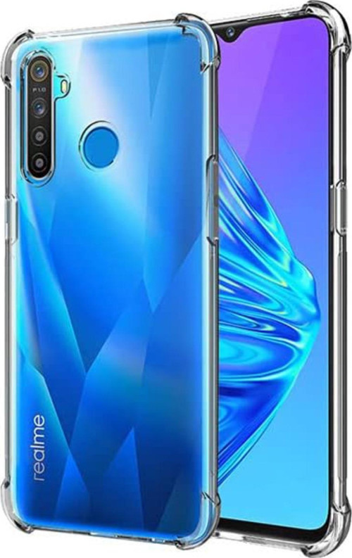 Realme 5i ile Uyumlu Kapak Airbag Antishock Köşe Korumalı Şeffaf Silikon Kılıf