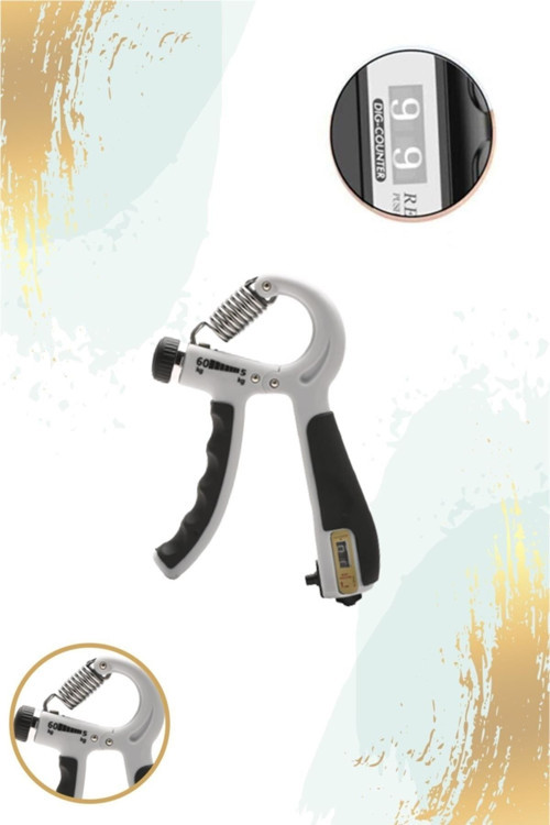 Konforlu 5-60 Kg Ayarlanabilir Sayaçlı El Ve Bilek Güçlendirici Fitness Egzersiz Yay