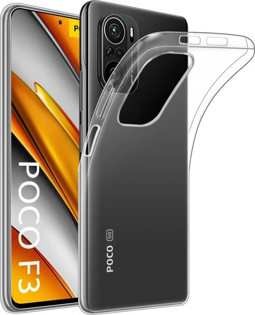 Xiaomi Poco F3 ile Uyumlu Kapak 1mm Süper Silikon Şeffaf Kılıf