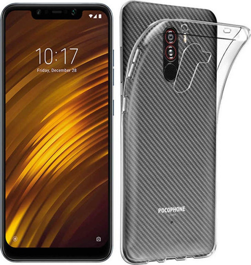 Xiaomi Poco F1 ile Uyumlu Kapak 1mm Süper Silikon Şeffaf Kılıf
