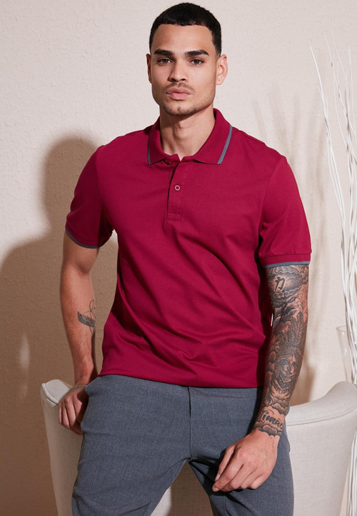 Pamuklu Regular Fit Erkek Polo Yaka T Shirt 5902063 BORDO