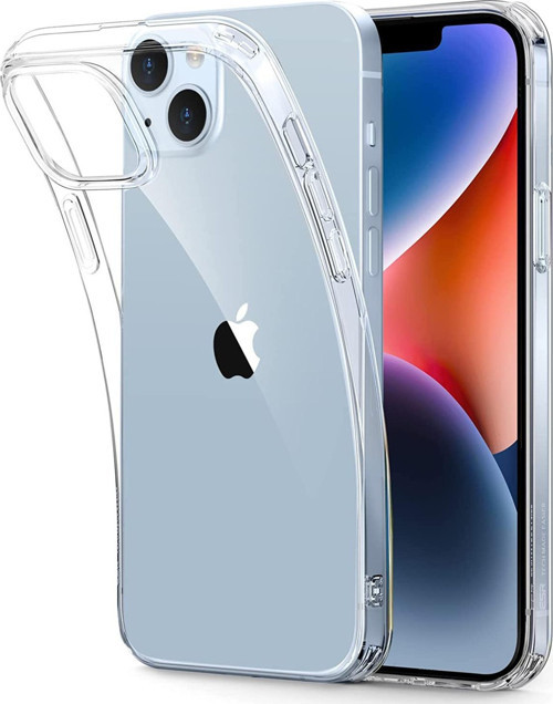 Apple iPhone 14 Plus ile Uyumlu Kapak 1mm Süper Silikon Şeffaf Kılıf