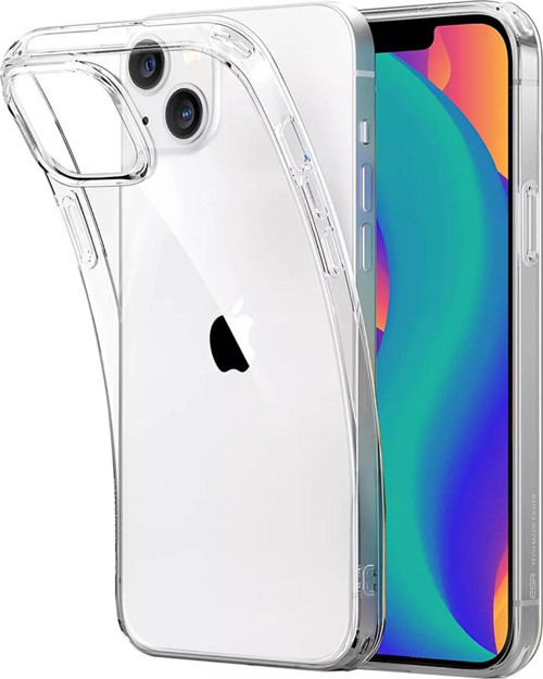 Apple iPhone 14 ile Uyumlu Kapak 1mm Süper Silikon Şeffaf Kılıf