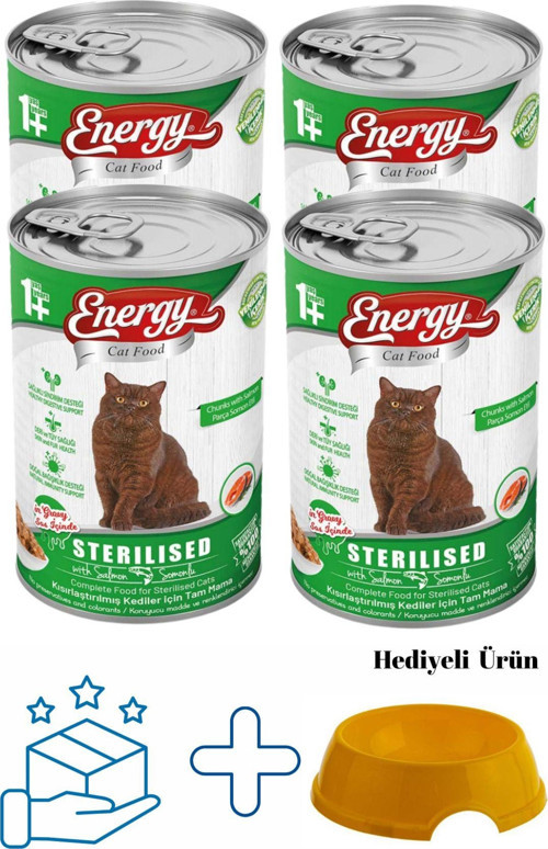 Somonlu Kısırlaştırılmış Yaş Konserve Kedi Maması 400 G - 4 Adet
