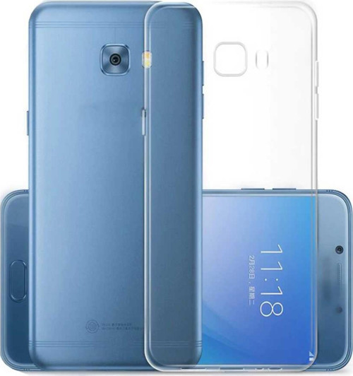 Samsung Galaxy C9 Pro ile Uyumlu Kapak 1mm Süper Silikon Şeffaf Kılıf