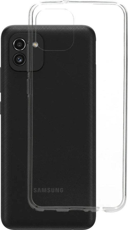 Samsung Galaxy A03 ile Uyumlu Kapak 1mm Süper Silikon Şeffaf Kılıf