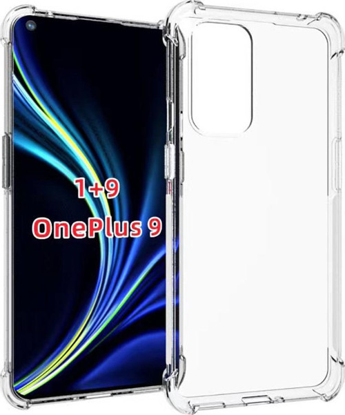 One Plus 9 ile Uyumlu Şeffaf Airbag Antişok Köşe Korumalı Sert Silikon Kılıf