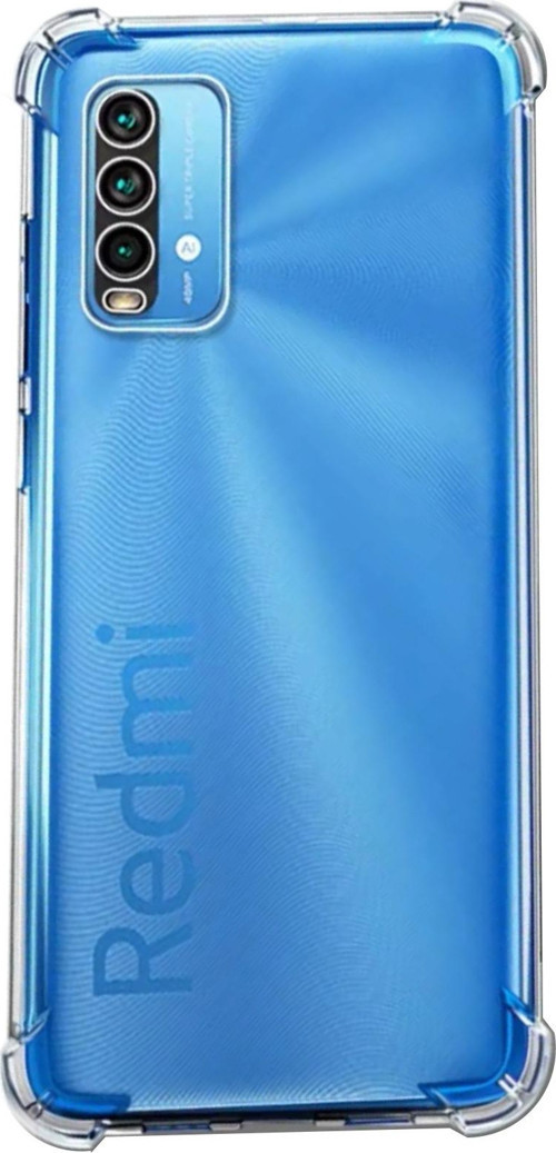 Xiaomi Redmi 9T ile Uyumlu Kapak Kamera Korumalı Antişok Airbag Köşe Korumalı Silikon Şeffaf Kılıf