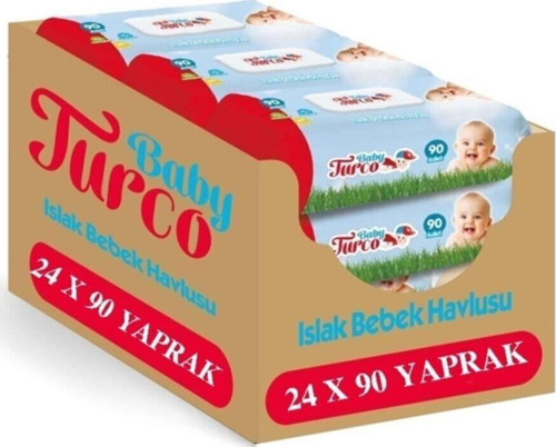 Yenidoğan İslak Mendil Havlu 90 Yaprak X 24 Adet 24Lü Hassas 540
