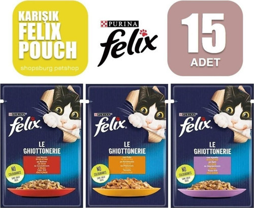Karışık (Tavuk-Kuzu-Biftek) Yetişkin Kedi Yaş Maması - 85 Gr X 15 Adet