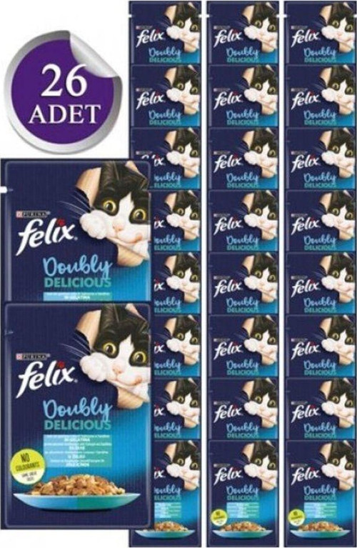 Sardunya&Somon Yet. Kedi Pouch Mama 85Gr * 26 Adet