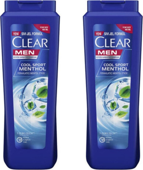 Men Kepeğe Karşı Etkili Şampuan Ferahlatıcı Mentol Etkisi 485 ML x 2