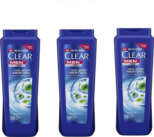 Men Kepeğe Karşı Etkili Şampuan Ferahlatıcı Mentol Etkisi 485 ML x 3