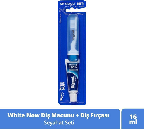 White Now Seyahat Seti Diş Macunu 16 Ml Diş Fırçası