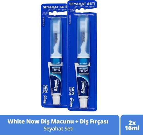 White Now Seyahat Seti Diş Macunu 16 Ml X2 Diş Fırçası X2
