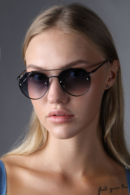 Damla Siyah Unisex Güneş Gözlüğü Ae1741C3B3711