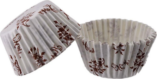 Kek Kalıbı Pet Kapsül 52X45 MM Kağıt Cupcake Kağıdı (100 Adet) Sarmaşık Desenli