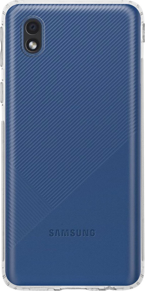 Samsung Galaxy A01 Core Kapak Kamera Korumalı Tıpalı Şeffaf Silikon Kılıf
