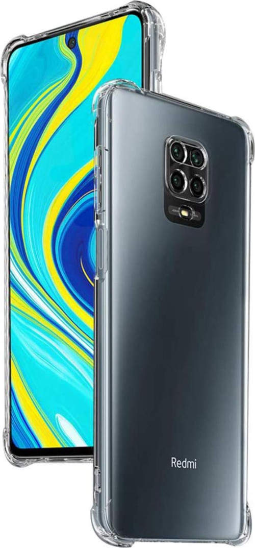 Xiaomi Redmi Note 9 Pro Kapak Kamera Korumalı Antişok Airbag Köşe Korumalı Silikon Şeffaf Kılıf