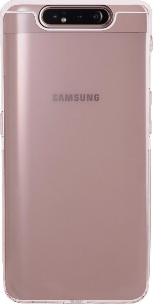 Samsung Galaxy A80 Kapak Kamera Korumalı Tıpalı Şeffaf Silikon Kılıf