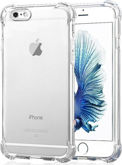 Apple iPhone 6 Plus Kapak Kamera Korumalı Antişok Airbag Köşe Korumalı Silikon Şeffaf Kılıf