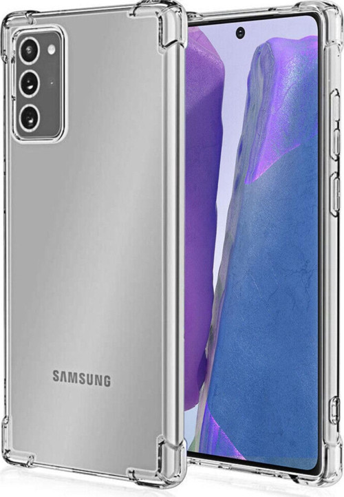 Samsung Galaxy Note 20 Kapak Kamera Korumalı Antişok Airbag Köşe Korumalı Silikon Şeffaf Kılıf
