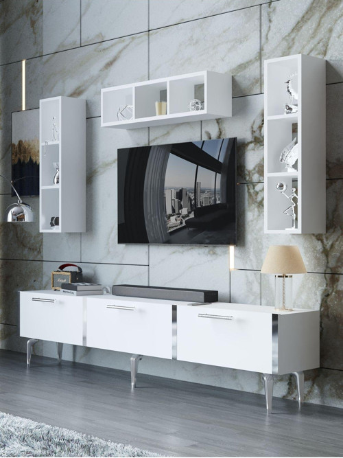 Festival Tv Ünitesi S3007-1-Y1-D1 Silver Beyaz