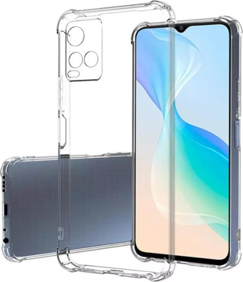 Vivo Y21s Kapak Kamera Korumalı Antişok Airbag Köşe Korumalı Silikon Şeffaf Kılıf