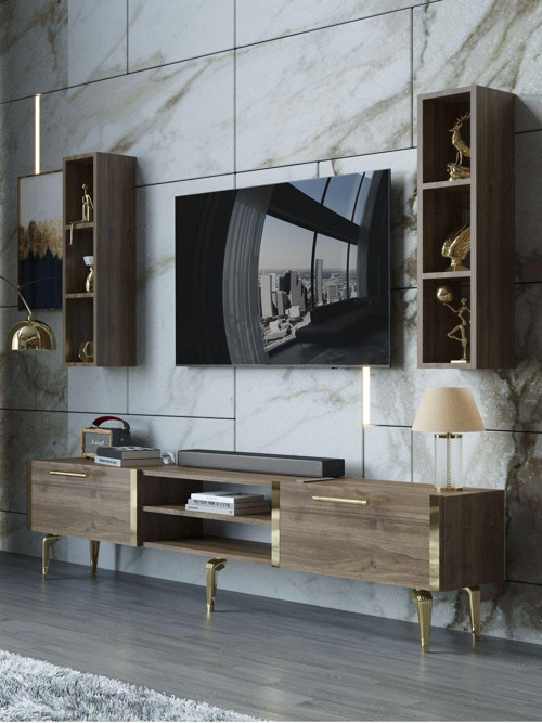 Festival Tv Ünitesi G3000-2-Y1-D1 Gold Ceviz