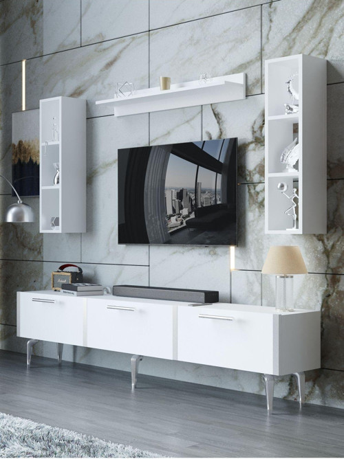 Festival Tv Ünitesi S3008-1-Y1-D1 Silver Beyaz