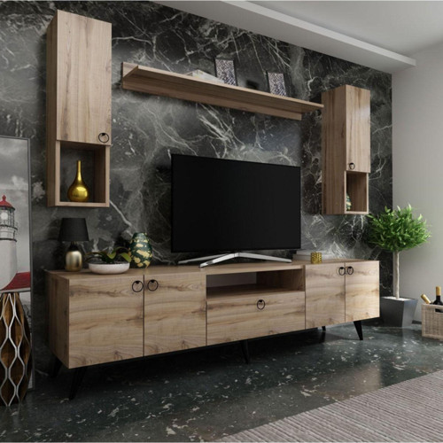 Ideal Tv Ünitesi Duvar Raf Ve Duvar Dolaplı Q7025-3 Çırağan