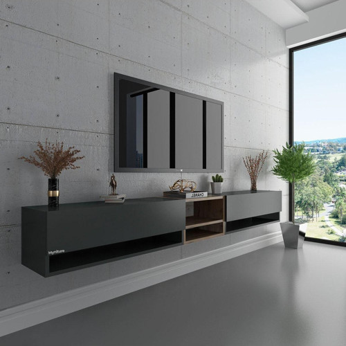 Duvara Monte Tv Sehpası Antrasit S6104-4