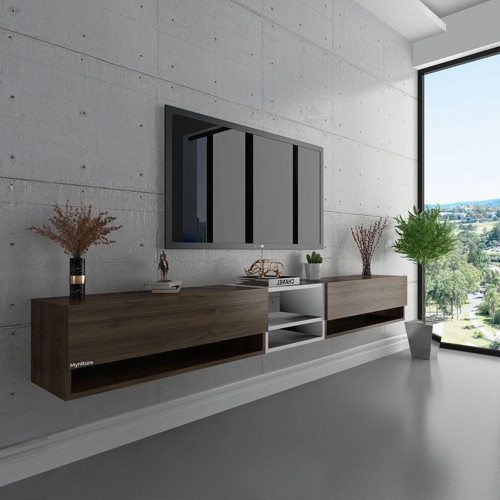 Duvara Monte Tv Sehpası Ceviz S6104-2