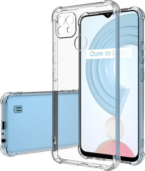 Realme C21 Kapak Kamera Korumalı Antişok Airbag Köşe Korumalı Silikon Şeffaf Kılıf