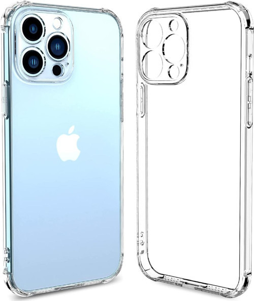 Apple iPhone 13 Pro Max Kapak Kamera Korumalı Antişok Airbag Köşe Korumalı Silikon Şeffaf Kılıf