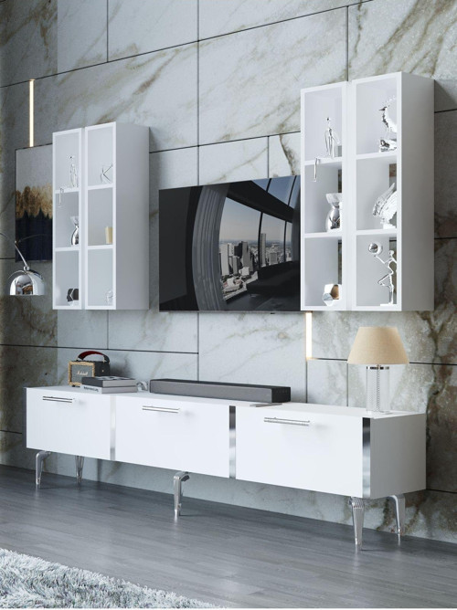 Festival Tv Ünitesi S3002-1-Y1-D1 Silver Beyaz