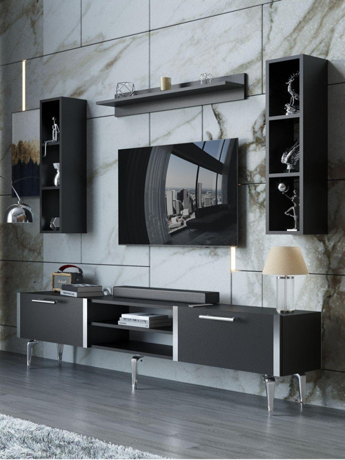 Festival Tv Ünitesi S3009-7-Y1-D1 Silver Siyah