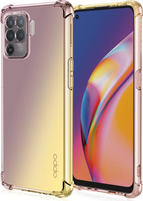 Oppo A94 Kapak Kamera Korumalı Antişok Airbag Köşe Korumalı Silikon Şeffaf Kılıf