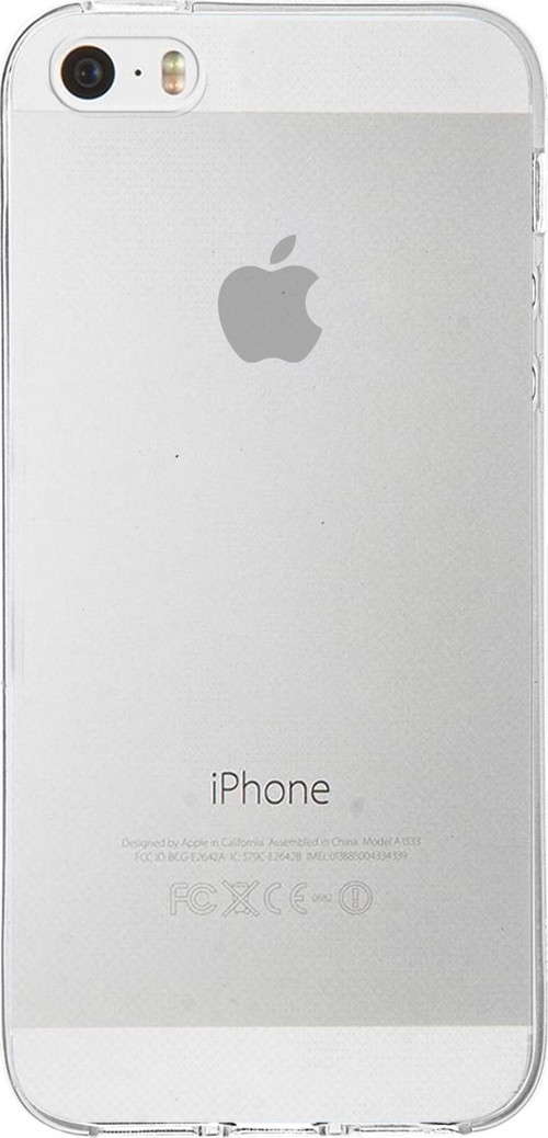 Apple iPhone 5SE Kapak 1mm Şeffaf Silikon Kılıf