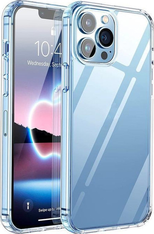 Apple iPhone 13 Pro Kapak Köşe Korumalı Tıpalı Şeffaf Kılıf