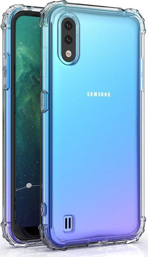 Samsung Galaxy M01 Şeffaf Airbag Antishock Köşe Korumalı Silikon Kılıf