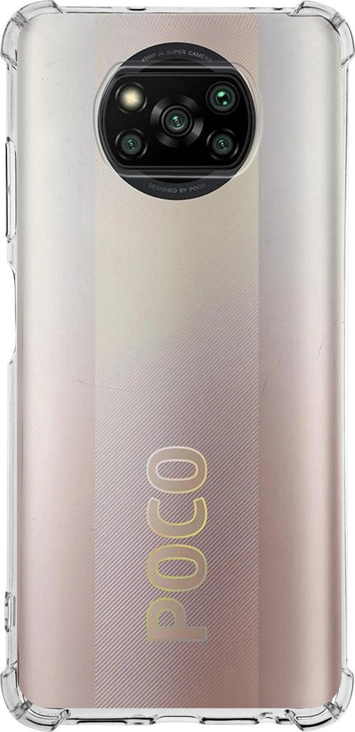 Xiaomi Poco X3 Pro Kapak Köşe Korumalı AirBag Antishock Şeffaf Silikon Kılıf