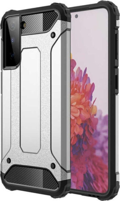 Samsung Galaxy S21 Plus Kapak Çift Katmanlı Zırh Tank Kılıf - Gri